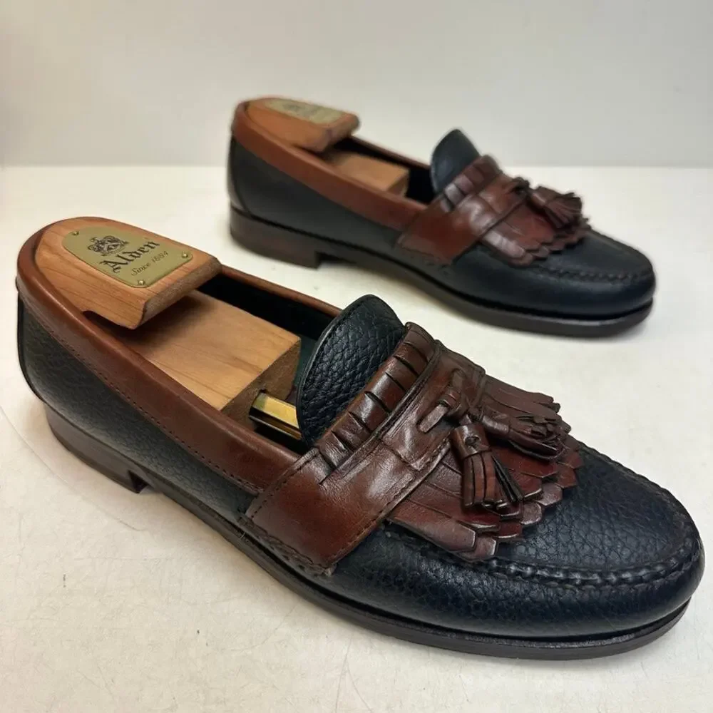 NEW HEELS Rancourt & Co x H S Trask Handsewn Tassel Kiltie Loafer Moc USA 9.5 D